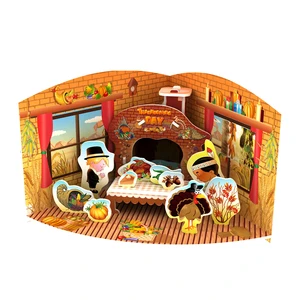 84 PCS DIY Assemble Model 3D DIY Puzzle Thanksgiving Day for Children