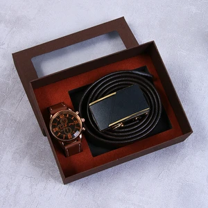 Men's Souvenir Gift Men's Father's Day Gift Watch Wallet Belt Valentine's Day Company Creative Promotion Business Gift Set