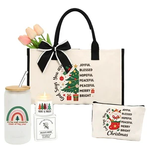 Christmas & Mother's Day Holiday Gift Set-Canvas Promotional Novelty Gifts for Women Mom Friends & Corporate Bulk Orders
