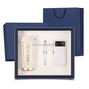2025 Novelty Customized Logo Teacher Appreciation Mother's Day Luxury Gift Mug+Pen+Power Bank Corporate Birthday Women Gift Set