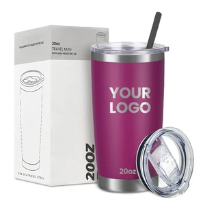 Custom Logo 20 Oz Tumbler Thermal Coffee Mugs Office Travel Cup Stainless Steel Tumbler Vasos Termicos With Magnetic Lid