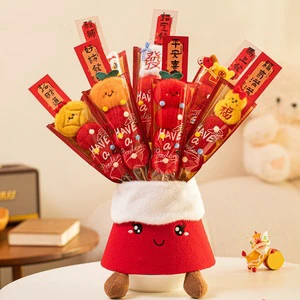 C911 2026 New Year Decorations Tanghulu Hawthorn Plush Creative Ornament New Year Photo Spring Festival Atmosphere Decoration