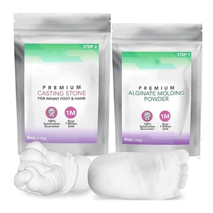 Hot Keepsakes Gifts And Family Activities Alginate Impression Powder Baby Hand And Foot Casting Kit