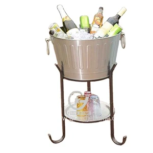 Metal Beverage Party Tub With Stand For Party Events