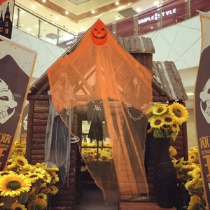 Halloween 3m Hanging Backdrop Pendant Halloween Pumpkin Ghost Mask Pendant Animated Halloween Props