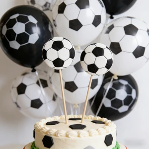 902168 Soccer Football Stick Flag Party Decorations Sports Event Supplies Handheld Flag Party Supplies Kids Adults Birthday