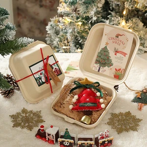 Handmade Luxury Christmas Plush Pendant Santa House Christmas Decorations Holiday Gifts in Bags Christmas Gift Handicraft
