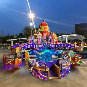 Theme Park Equipment Carnival Kids Venice Boat Rides Amusement Park Games Rotary Venice Boat for Sale