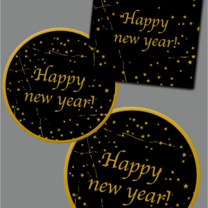 High Quality Happy New Year Theme Birthday Party Decorations Paper Tableware Sets for Table Decoration Party Supplies