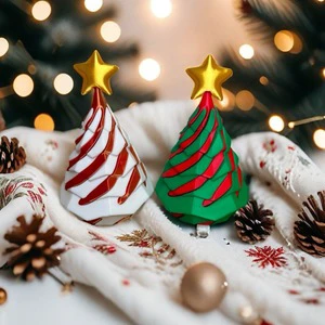 3D Printed Spiral Cone Christmas Tree Toy Decompression Desktop Decoration and Holiday Season Souvenir Gift