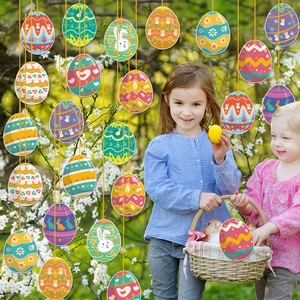 Hot Selling Good Quality Durable Easter Paper Rabbit Props Indoor Easter Pendant Egg for Party