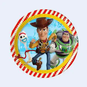 Toy Story Children's Paper Disposable Round Plates 23cm 8Pcs Party Set with No Accessories for Kids Party China