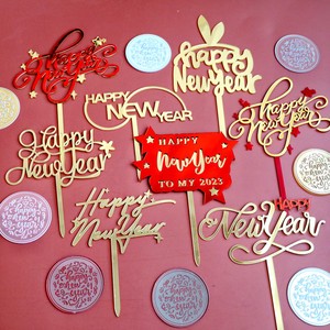 The Latest Happy New Year Cake Topper for Party Decoration Acrylic Suppliers