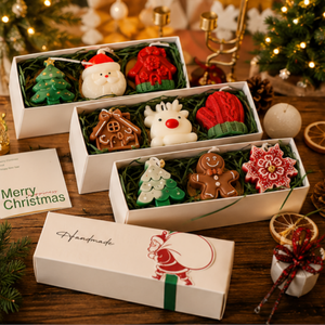 Wholesale Christmas Scented Candle Gift Set With Handmade Tree And Reindeer Design For Holiday Gift