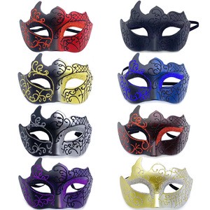 Fashion Carnival Party Cosplay Glitter Venetian Mask Roman Mask Horror Masquerade Mask for Men's Party Props CM114