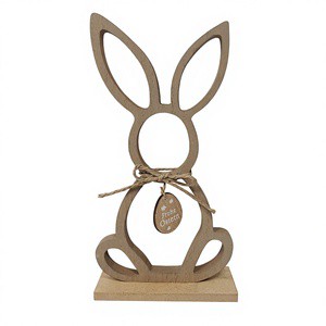 Cute Easter Bunny and Easter Eggs Wooden Home Decor for Easter Table Decorations