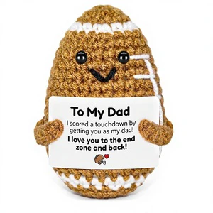 Handmade Crochet Football Father's Day & Birthday Gift for Dad-Cozy Desk Decor