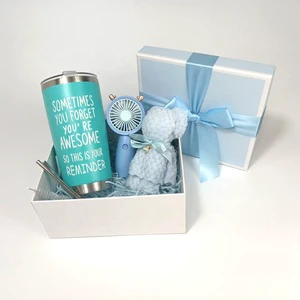 2025 Summer Gift Set 20oz Tumbler with Fan Towel Wellbeing Get Well Soon Christmas Gifts Ideas for Sister Best Friend Mum