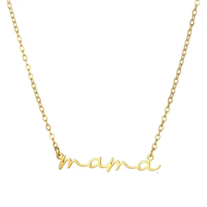 MECYLIFE Simple Mama Necklace Lovely Jewelry Gift Mother's Day Gift Stainless Steel Necklace Mothers Day Gifts