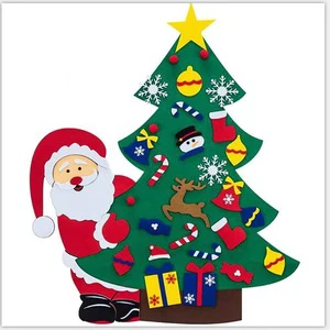 Popular Kids DIY Felt Christmas Tree Merry Christmas Decorations for Home Christmas Ornaments New Year Gifts Xmas Tree
