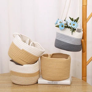 Storage Small Baskets Autumn Rattan Woven Fruit Basket For Organizing Cotton Toys