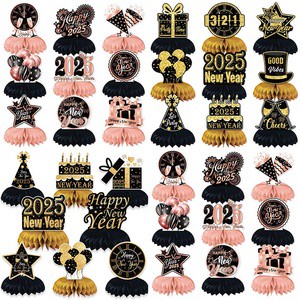 DAMAI 2025 New Year Party Centerpieces Decorations 9pcs New Year Eva Theme Party Decorations Hello 2025 New Year Party Supplies