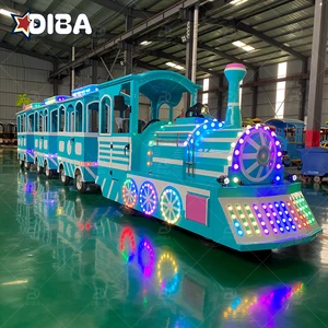 Factory Price Trackless Train Electric Suitable 24 People Tourist Train For Theme Park Carnival