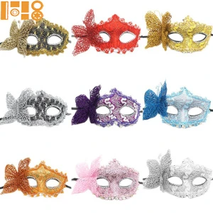 New Butterfly Venice Princess Powder Spraying Carnival Dance Party PVC Mask Makeup Party Halloween Party Supplies