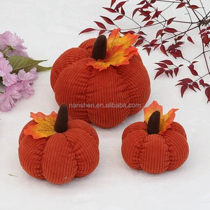 Factory Direct Supply Home Ornaments Harvest Thanksgiving Corduroy Cloth Knitting Fall Pumpkin Decorations