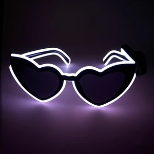 Hot Sale Led Heart-Shaped Pearl Diamond Plastic Sunglasses for Women-Bridesmaid Gift for Halloween Easter & Wedding Occasions