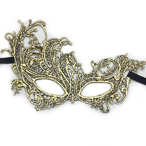 Masquerade Fun Metallic Lace Mask for Women Venetian Party Costume Halloween Carnival Fit for Adults Soft Gold