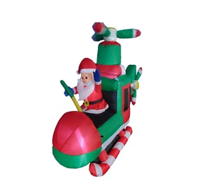 2015 New Product-150cm/5ft Inflatable Santa Flies an Airplane Christmas Figurine & Toy of New Styles for Decoration