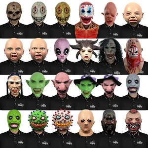Multiple Styles Latex Ghost Face Horror Mask Scary Devil for Haunted House Escape Room Halloween Party Costume Customizable