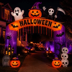 Commercial Grade Heavy Duty Oxford Fabric Included Inflatable Arch For Halloween Decoration Outdoor Festival Display