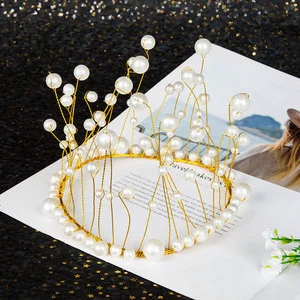 Aierflorist Adult and Mini Size Crown for Cake/Birthday Party Princess Crown Wedding Tiara Crown for Cake or Flower Decoration