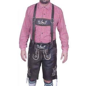 Luxury Unisex Bavarian Polyester Lederhosen Embroidery Cow Design Halloween Costume Oktoberfest German Heritage Festival Wear
