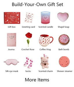 CH Happy Valentine Day Gift Hamper Thoughtful Cute Gift for Women with Mug-Candle-Toy-Bath Bomb