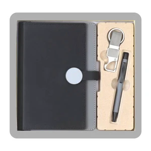 Elegant Leather Diary Pen Keychain Gift for Mother's Day