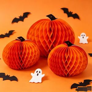 Thanksgiving Pumpkin Honeycomb Centerpiece Decorations Pumpkin Honeycomb Hanging Ornaments Thanksgiving Party Decor