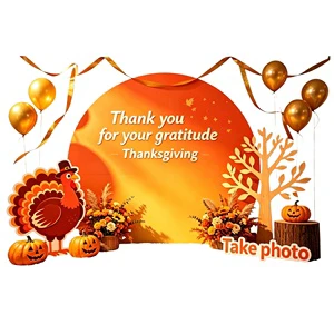 YTSF-N8 Thanksgiving Day Outdoor Events Exhibitions Registration Desk Supports OEM/ODM Customization Sizes for Festivals Parties