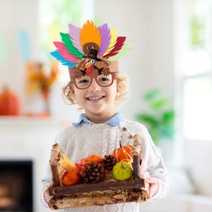 New Style Thanksgiving Innovative Cute Paper Glasses Scene Decorations Funny Photo Props Hot Sell for Party Supplies