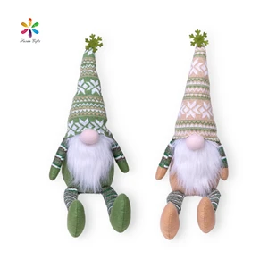 ER Factory Christmas New Products Decoration Knitted Non-woven Fabric Standing Faceless Doll Creative Gnome Decoration