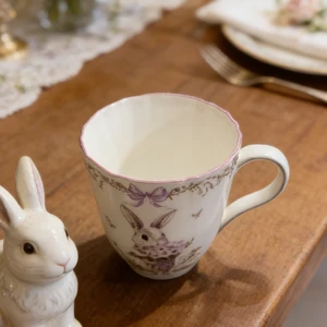 Wholesale Easter Gift White Sublimation Porcelain Afternoon Coffee Mugs 11 15 Oz Ceramic Colour Bunny Gala Changing Cup