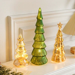 Factory Christmas Supplies Christmas Novelty Products Glass Christmas Tree