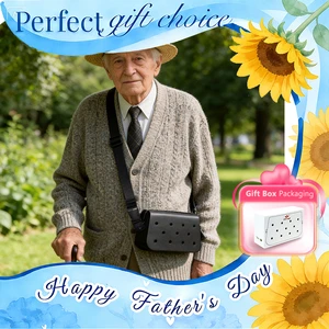 Father's Day Gift Box EVA Waist Bag Waterproof Hole Crossbody Bag with Adjustable Strap Lightweight Bag Unique Gift for Dad
