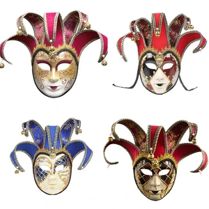 Baige Halloween PVC Carnival Ghost Festival Fashion Venetian Clown Party Mask for Women Masquerade Accessory Floral Pattern Full