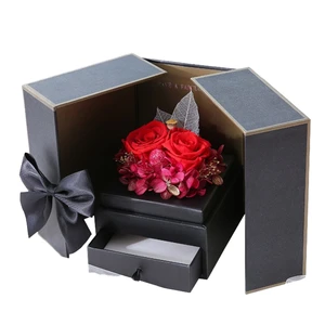 Creative Valentine's Day Gift Box Set Rose & Lipstick Necklace Jewelry Eternal Love Concept Birthday Present Wholesale Options