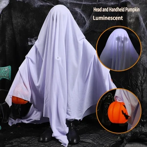 Halloween Props: Electric Sensor White Ghost Lantern, Pumpkin Lantern, Shopping Mall, Bar, Haunted House, Large-scale Decoration