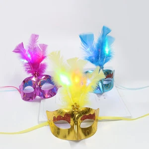 Wholesale Carnival Feather Headpiece Showgirl Headband Mardi Headpiece for Venice Hawaii Halloween