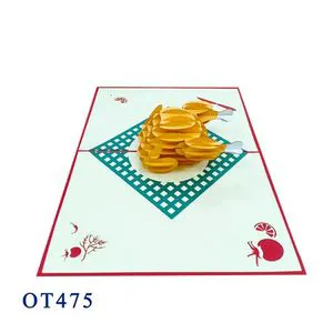 Wholesale 3D Pop 'Thanksgiving Turkey' Laser Cut Handmade Offset Printing Paper Greeting Card 'Thank You' Style Viet-craft